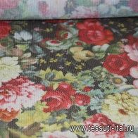 Сетка плательная (н) яркий цветочный орнамент ш-160см - итальянские ткани Тессутидея арт. 03-3464