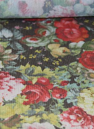 Сетка плательная (н) яркий цветочный орнамент ш-160см - в интернет-магазине тканей Тессутидея арт. 03-3464