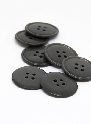 Пуговица пластик 4 прокола d-22мм серая перламутровая - итальянские ткани Тессутидея F-4642