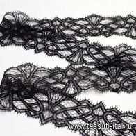 Кружево (о) черное ш-8,5см в стиле SCERVINO  - итальянские ткани Тессутидея арт. 10-0669