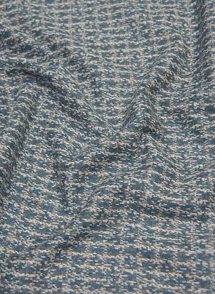 Трикотаж (н) бирюзово-бежевый меланж - в интернет-магазине тканей Тессутидея арт. 13-1512