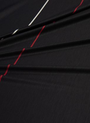 Трикотаж шерсть (н) красно-белые полосы на черном - в интернет-магазине тканей Тессутидея арт. 15-0994