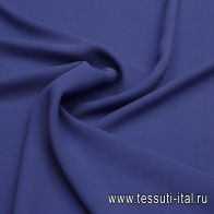 Плательная кади шелк с вискозой (о) синяя - итальянские ткани Тессутидея арт. 10-3377