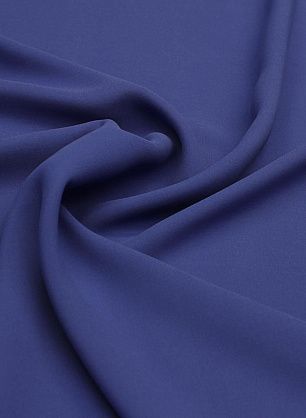 Плательная кади шелк с вискозой (о) синяя - в интернет-магазине тканей Тессутидея арт. 10-3377