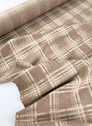 Трикотаж лоден кашемир+шерсть (н) бежевая клетка - в интернет-магазине тканей Тессутидея арт. 15-1187