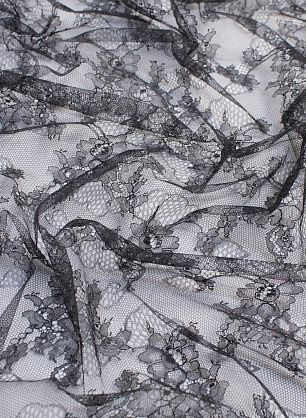 Кружевное полотно (о) темно-серое в стиле Valentino - в интернет-магазине тканей Тессутидея арт. 10-0627