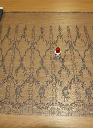 Кружевное полотно (о) серое Solstiss ш-62см - в интернет-магазине тканей Тессутидея арт. 03-1985