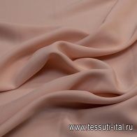 Плательная кади стрейч (о) розово-бежевая - итальянские ткани Тессутидея арт. 04-1250