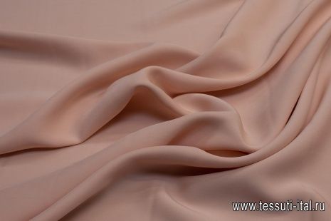 Плательная кади стрейч (о) розово-бежевая - итальянские ткани Тессутидея арт. 04-1250