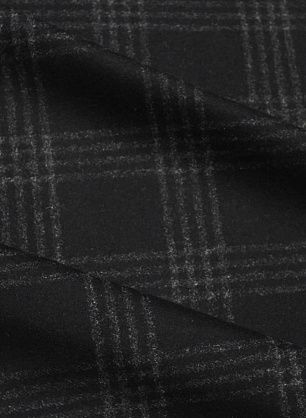 Пальтовая кашемир+шерсть двухслойная (н) черно-серая клетка/темно-серая - в интернет-магазине тканей Тессутидея арт. 09-2089