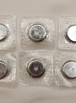 Кнопка метал серебро магнитная потайная d-17-19мм  - в интернет-магазине тканей Тессутидея арт. F-6644