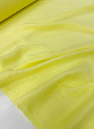 Лен костюмный с эффектом мятости (о) желтый - в интернет-магазине тканей Тессутидея арт. 16-1173