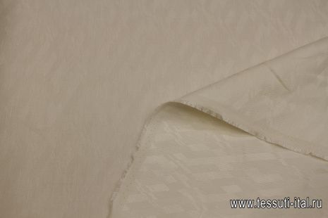 Шелк жаккард (о) молочный - итальянские ткани Тессутидея арт. 10-3247
