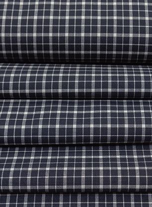 Костюмная (н) сине-белая клетка с красно-белой полосой - в интернет-магазине тканей Тессутидея арт. 05-4036