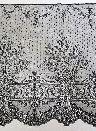 Кружевное полотно (о) черное Solstiss - в интернет-магазине тканей Тессутидея арт. 03-6632