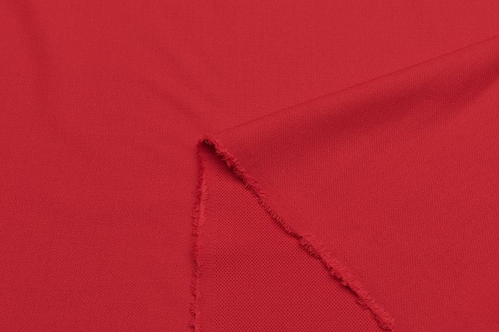 Костюмная фактурная (400 г/м) (о) красная - итальянские ткани Тессутидея арт. 05-4354
