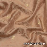 Подкладочная с люрексом (о) бежевая - итальянские ткани Тессутидея арт. 08-1286