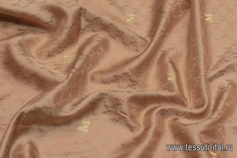 Подкладочная с люрексом (о) бежевая - итальянские ткани Тессутидея арт. 08-1286