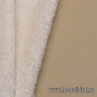 Мех искусственный "дубленка" (о) белый/бежевый - итальянские ткани Тессутидея арт. 06-0136