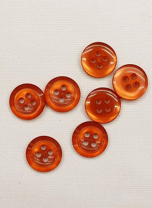 Пуговица пластик 4 прокола d-13мм терракотовая - в интернет-магазине тканей Тессутидея арт. F-6526