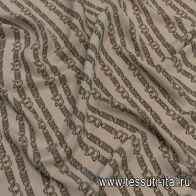 Маркизет (н) цепи на светло-бежевом - итальянские ткани Тессутидея арт. 10-2593