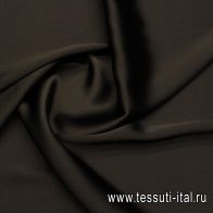 Шелк атлас стрейч (о) темно-коричневый - итальянские ткани Тессутидея арт. 10-3860