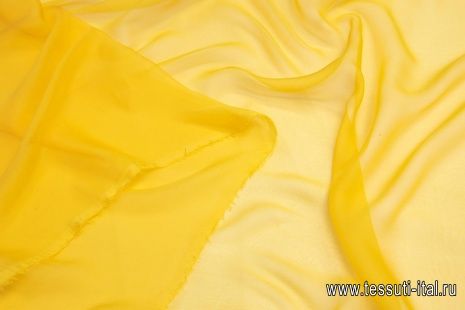 Шифон (о) темно-желтый - итальянские ткани Тессутидея арт. 10-1158