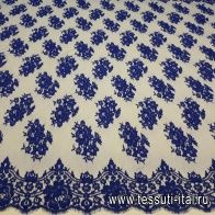Кружевное полотно (о) ярко-синее Solstiss - итальянские ткани Тессутидея арт. 03-5362