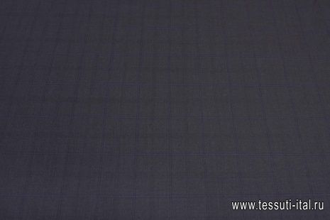 Костюмная (н) сине-розовая клетка на темно-сером Kiton - итальянские ткани Тессутидея арт. 05-4109