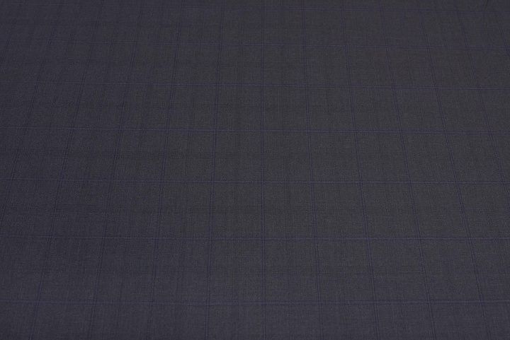 Костюмная (н) сине-розовая клетка на темно-сером Kiton - итальянские ткани Тессутидея арт. 05-4109