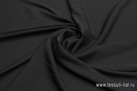 Шелк стрейч подкладочный (о) черный - итальянские ткани Тессутидея арт. 10-3495