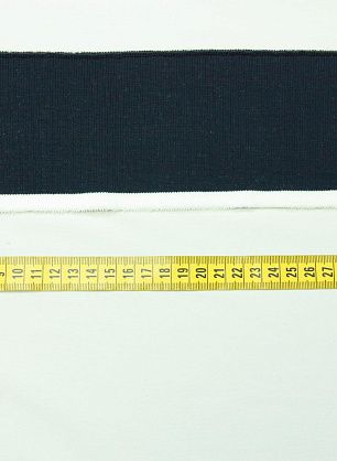 Подвяз сине-белая полоска ш-9см - итальянские ткани Тессутидея F-2869