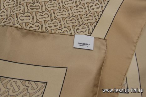 Платок 90*90см бежевый - итальянские ткани Тессутидея арт. F-6232