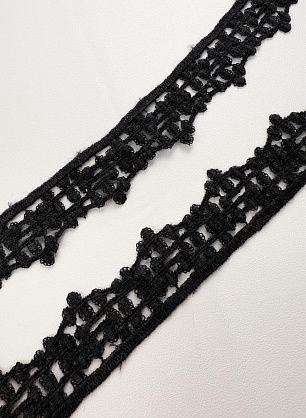 Кружево макраме (о) темно-серое ш-4,5см - итальянские ткани Тессутидея 03-3483