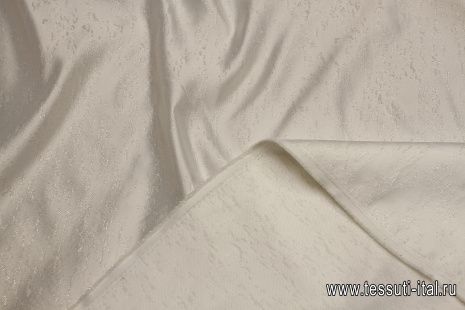 Жаккард с люрексом (о) белый - итальянские ткани Тессутидея арт. 03-7009