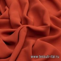 Шелк кади (о) терракотовый - итальянские ткани Тессутидея арт. 10-0609