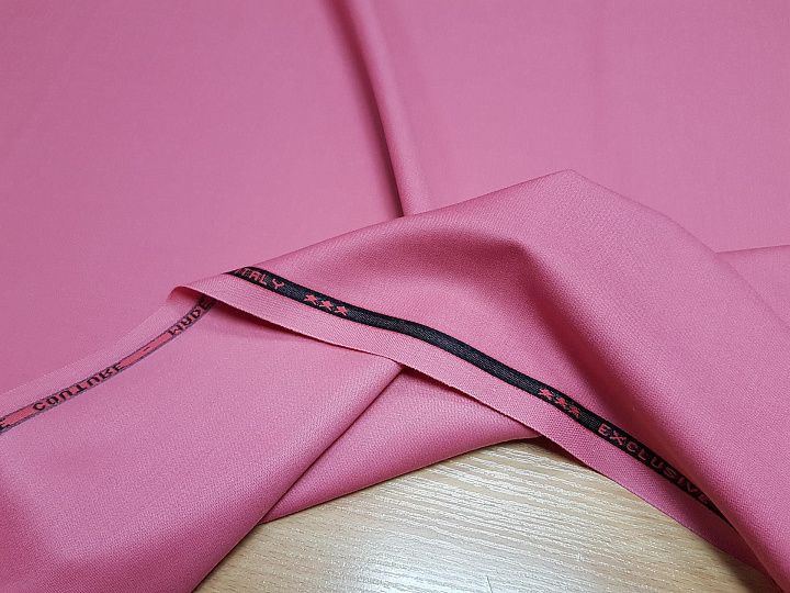 Костюмная стрейч дабл фейс 320 г/м (о) коралловая - итальянские ткани Тессутидея арт. 05-2474