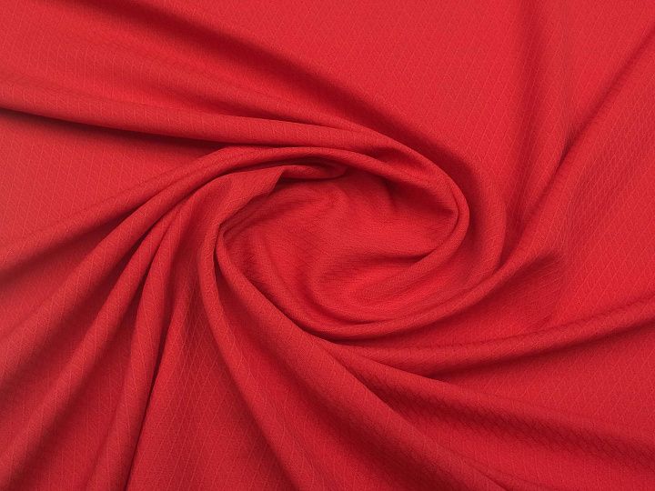 Плательная фактурная (о) красная - итальянские ткани Тессутидея арт. 01-4076