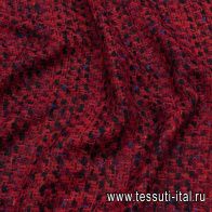 Шанель с люрексом (н) красно-черная  - итальянские ткани Тессутидея арт. 03-6800