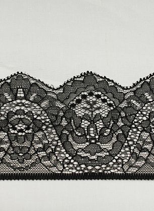 Кружево черное ш-7,5см - в интернет-магазине тканей Тессутидея арт. 03-7342