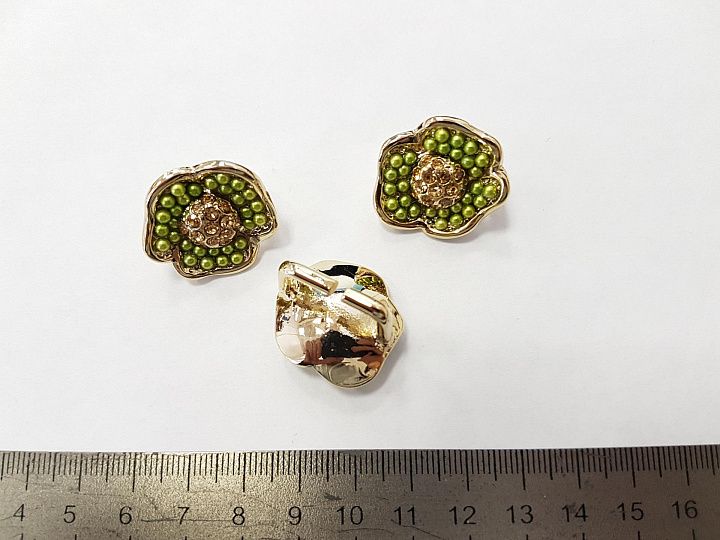 Пряжка металл золото цветок со стразами   Roberto Cavalli - итальянские ткани Тессутидея арт. F-2485