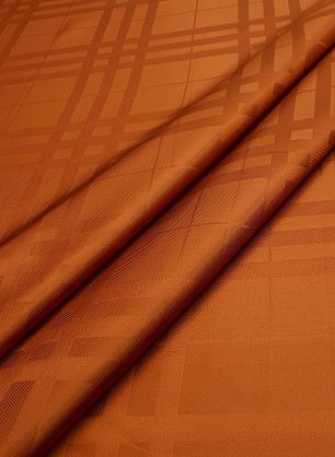Подкладочная жаккардовая  (о) терракотовая стилизованная клетка - в интернет-магазине тканей Тессутидея арт. 08-0881
