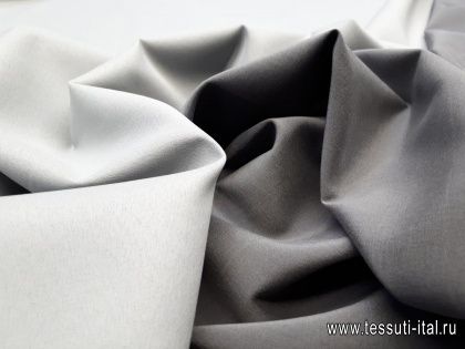 Крепдешин стрейч продублированный (о) серый - итальянские ткани Тессутидея арт. 02-7994