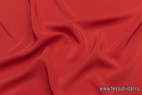 Крепдешин (о) красно-оранжевый - итальянские ткани Тессутидея арт. 10-2983