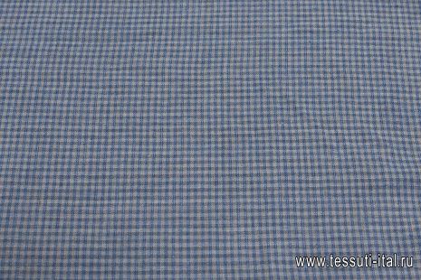 Костюмная (н) желто-голубая клетка Kiton - итальянские ткани Тессутидея арт. 05-4089