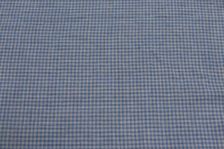 Костюмная (н) желто-голубая клетка Kiton - итальянские ткани Тессутидея арт. 05-4089