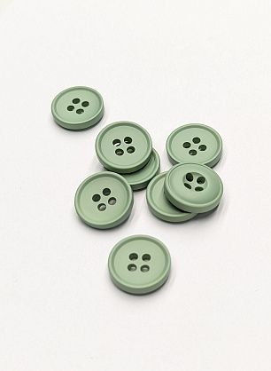 Пуговица пластик 4 прокола d-15мм мятная - в интернет-магазине тканей Тессутидея арт. F-6121