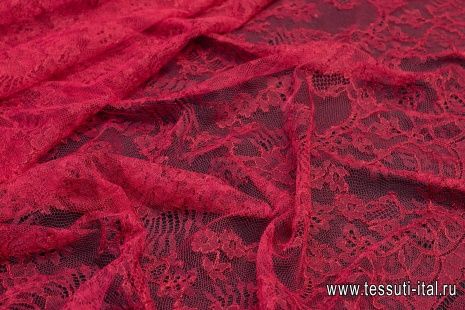 Кружевное полотно (н) красно-бордовое Solstiss - итальянские ткани Тессутидея арт. 03-6170