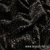 Бархат стрейч с тиснением (о) черный Pal Zileri - итальянские ткани Тессутидея арт. 01-4574
