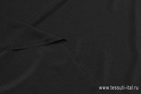 Шелк вареный (о) черный - итальянские ткани Тессутидея арт. 10-3638